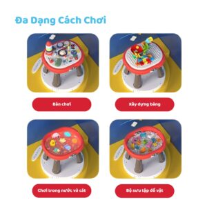 Bàn trò chơi giải đố hai mặt đa chức năng Bé Chơi Vui bộ đồ chơi phát triển tư duy