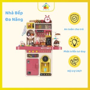 Bộ nhà bếp đa năng 100cm Bé Chơi Vui bộ đồ chơi nhập vai sáng tạo